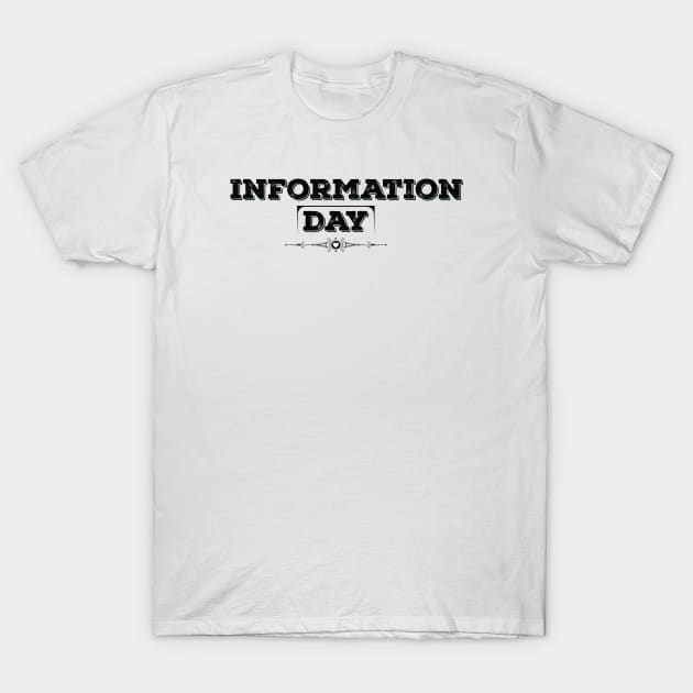 National Freedom of Information Day Black T-Shirt by VecTikSam